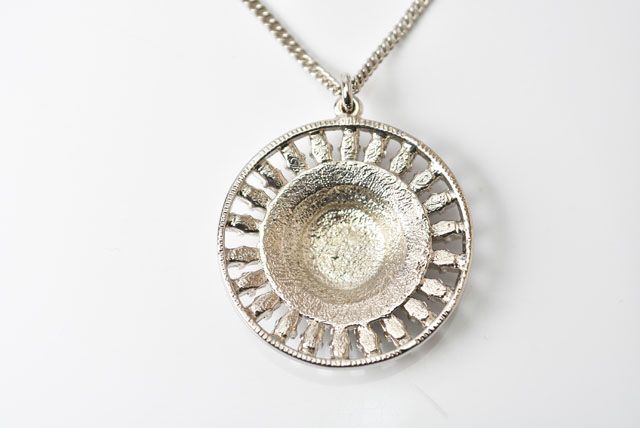 Chanel Necklace Pendant Chain Circle Motif Coco Mark CC