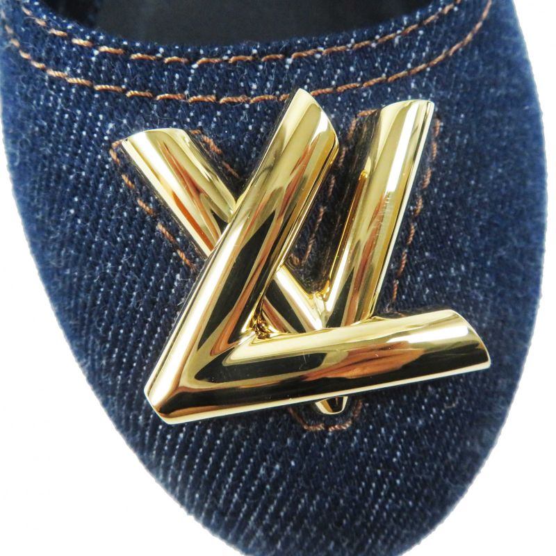 Louis Vuitton Shake Line Ballerina LV Twist Accessories Denim Flat Pumps