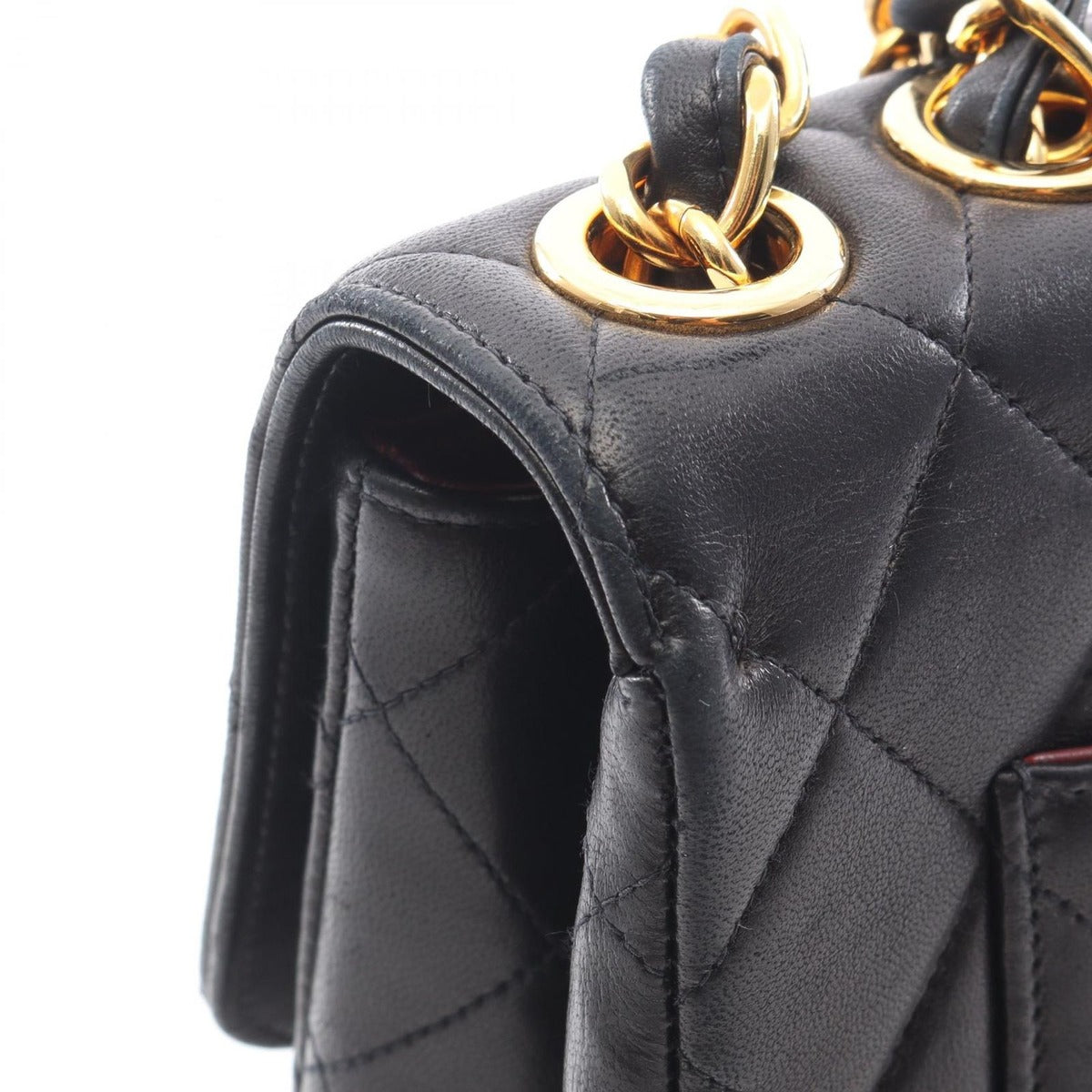 Chanel Shoulder Bag Big Quilted 30 Single Flap Black Lambskin — view 6