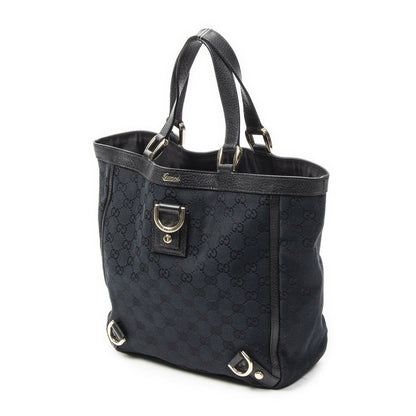 Gucci Small Abbey Dring Tote Black GG Canvas — view 2