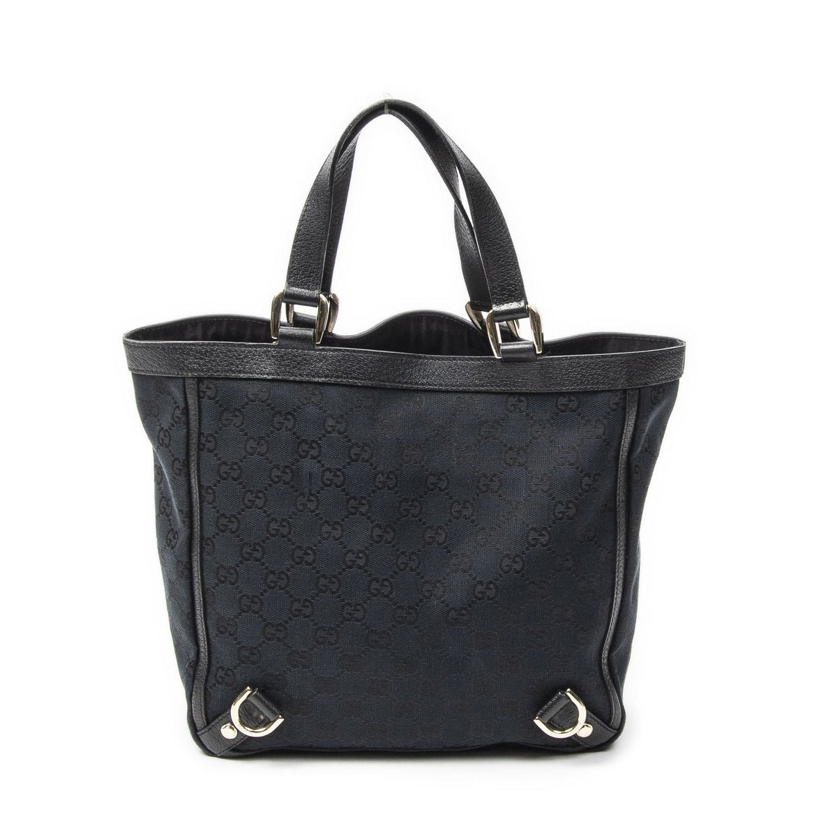 Gucci Small Abbey Dring Tote Black GG Canvas — view 5