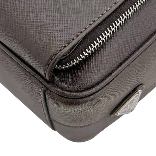 Prada Messenger Bag Brown Shoulder Saffiano — view 7