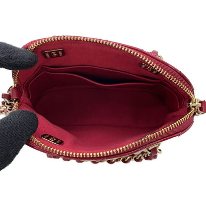 Chanel Chain Shoulder Bag CC Logo Quilted Patent