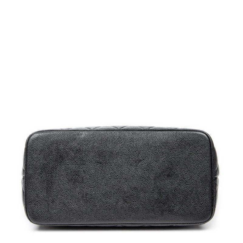 Chanel Timeless Medallion Tote Black Matelasse Caviar Leather A