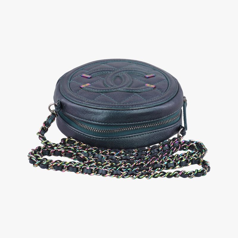 CHANEL  Round Green Caviar Skin A8159926605003