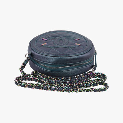 CHANEL  Round Green Caviar Skin A8159926605003
