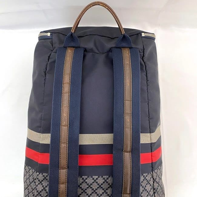 Gucci Backpack Navy Gray Diamante