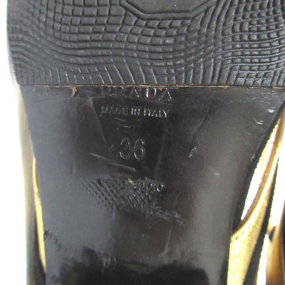 Prada Suede Leather Ankle Strap Sandals Size 36 Equivalent To 23cm (9.06in)