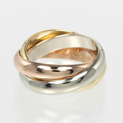 Cartier Trinity 3.8mm (0.15in) Band 18K Gold (YG X PG X WG) No 10 Ladies 11g