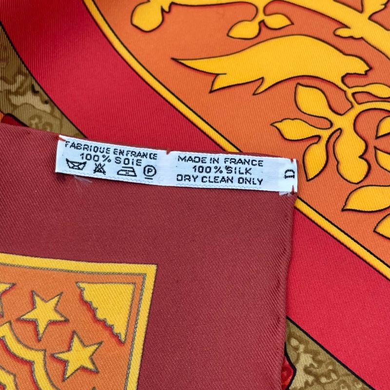 Hermes Carre 90 Early America Scarf With Animal Print Of The Good Old USA Silk