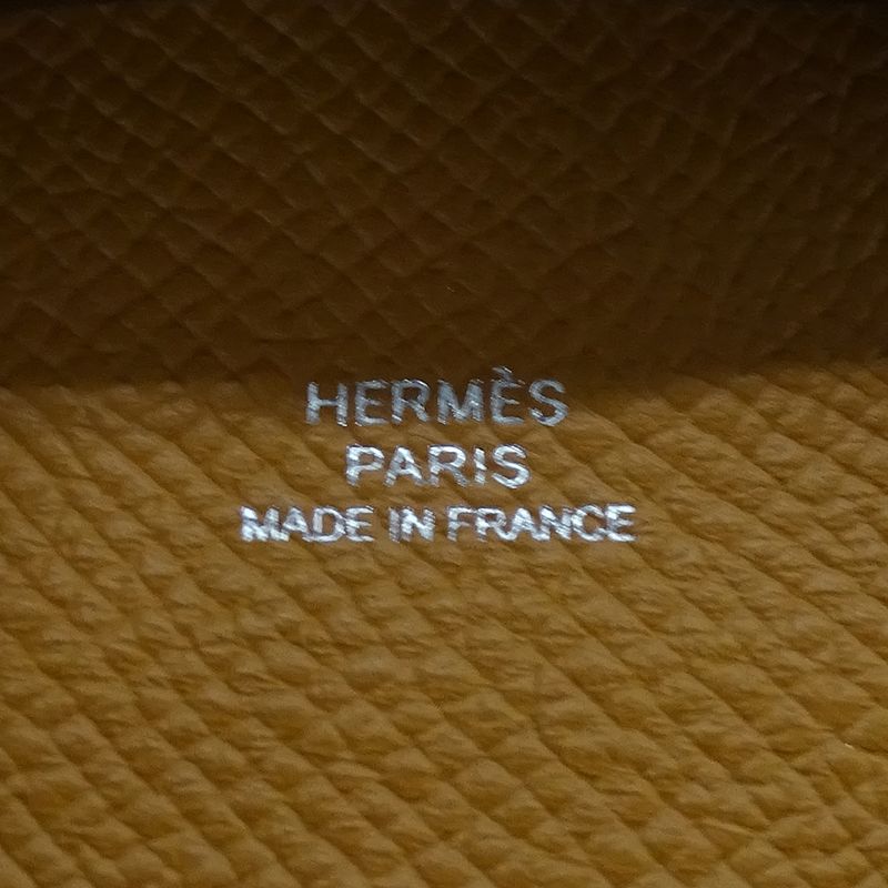 Hermes Wallet Women Men Brand Coin Case Bastia Vaux Epson Gold Silver Hardware