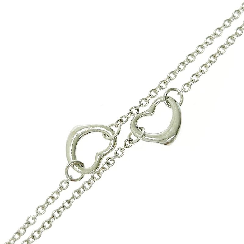 Tiffany & Co Silver Open Heart 3p Necklace 3.3g 925 Engraved 426069 Necklace