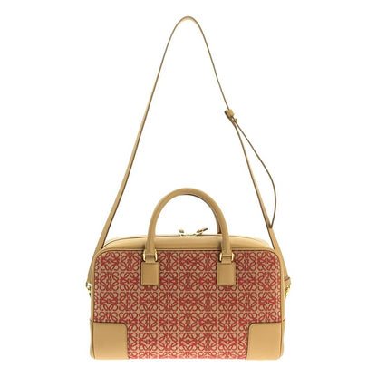 Loewe Amazona 28 Anagram Jacquard 2way Shoulder Bag - Beige Red - Women