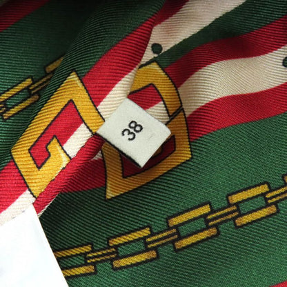 Gucci 523859 Lined With Chain Belt Pattern 100% Silk Peaked Lapel Tailored