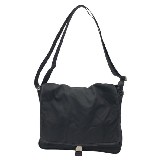 Prada Tessuto Triangle Logo Black Nylon Shoulder Bag Messenger