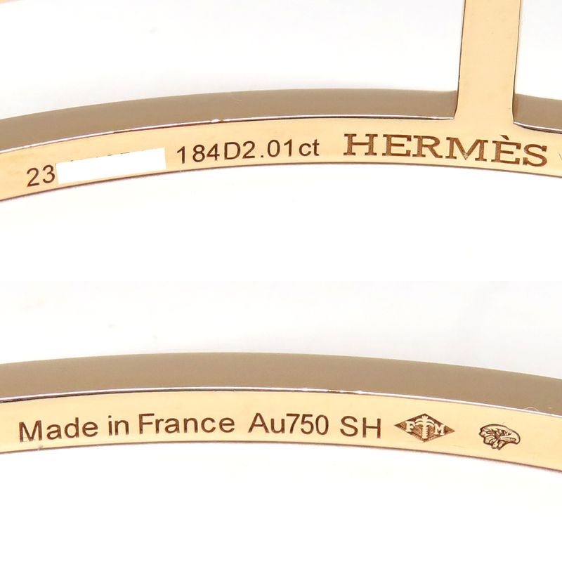 Hermes Bracelet Eva-chaine D'ancre SH Diamond Au750 PG Pink Gold