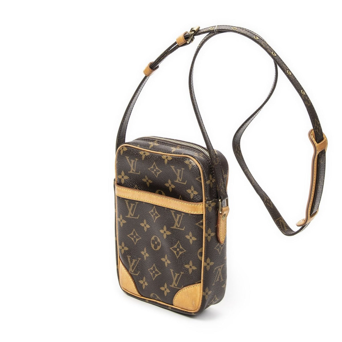 Louis Vuitton Danube Brown Monogram Canvas Shoulder Bag — view 2
