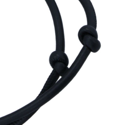 Bottega Veneta Leather Necklace With Ring Men's