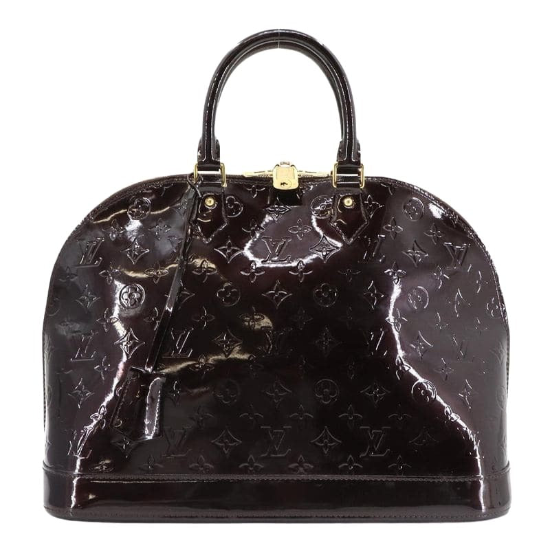 Louis Vuitton Monogram Vernis Alma GM Hand Bag Leather Amarant