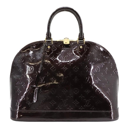 Louis Vuitton Monogram Vernis Alma GM Hand Bag Leather Amarant