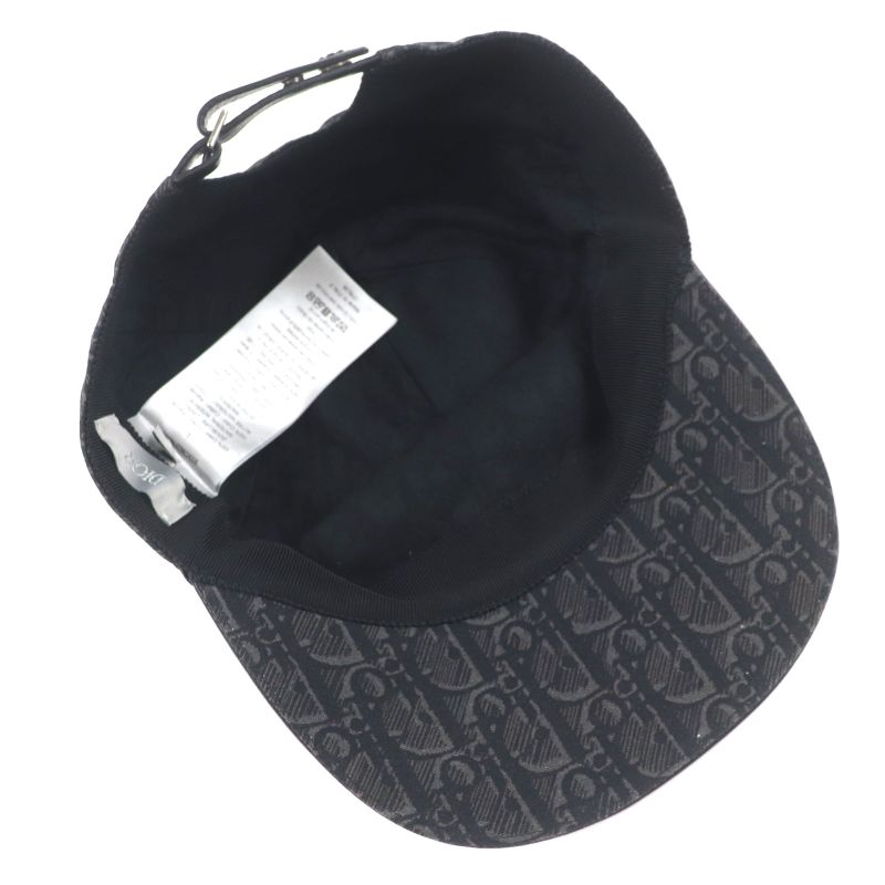 DIOR Homme 933c902h4835 Oblique Leather Use Hat Baseball Cap Dark Gray L Made