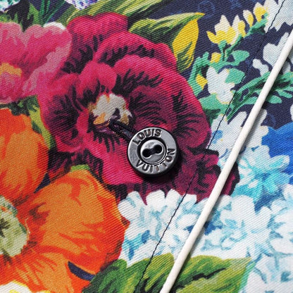 2022awLouis Vuitton Long Sleeve Shirt Size 38 All Silk Monogram Flower Print