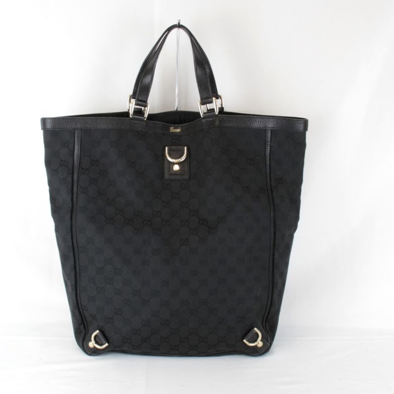 Gucci 130733 1956 Tote Bag GG Canvas Black