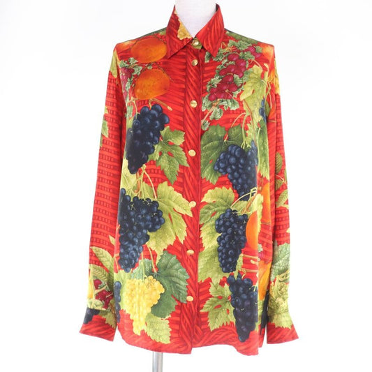 Gucci 100% Silk Tom Ford Period Full Pattern Design Long Sleeve Shirt Multicolor