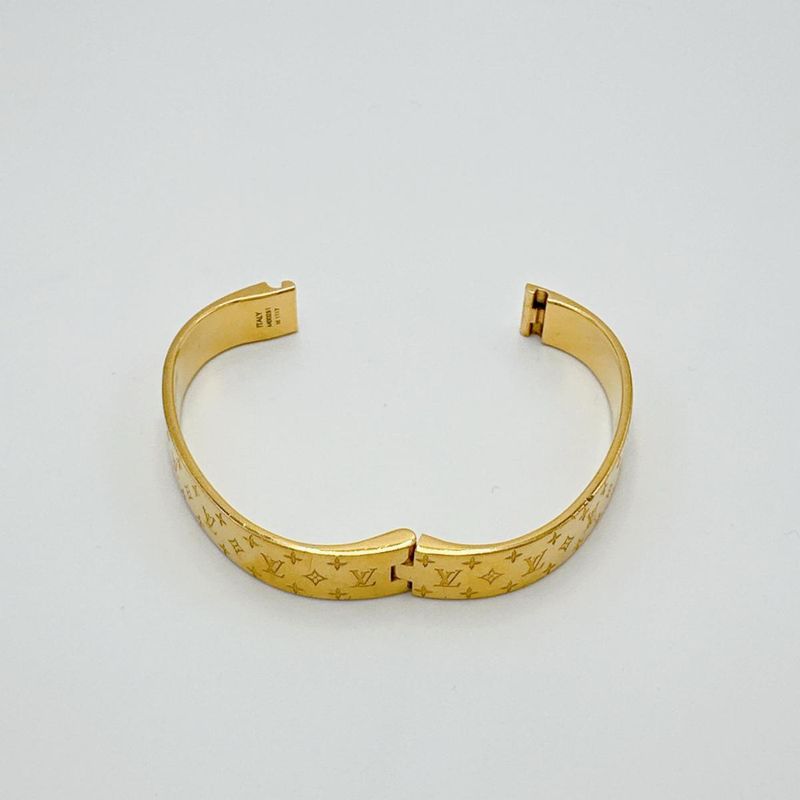 Louis Vuitton M00251 Monogram Cuff Nanogram S Size Bracelet Louis Vuitton Gold