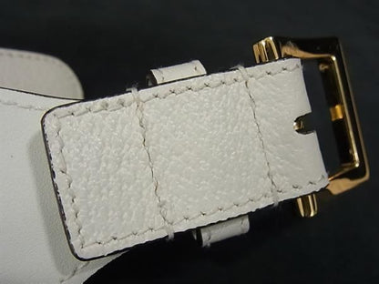 Gucci 625854 Adidas Collaboration Horsebit Leather Belt Size 80 32 Ivory