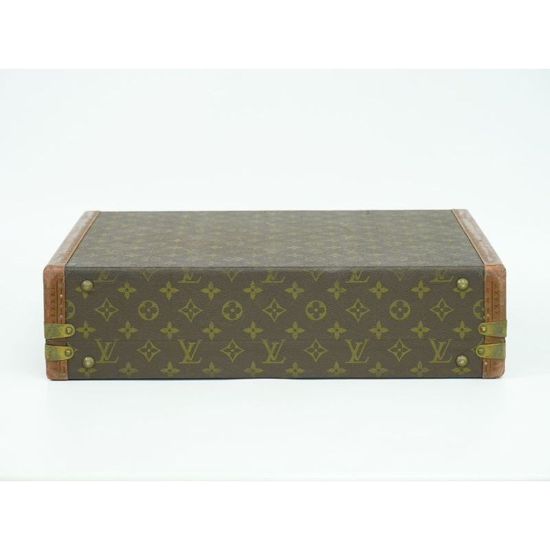 Louis Vuitton President Monogram Attache Case Handbag Brown — view 3