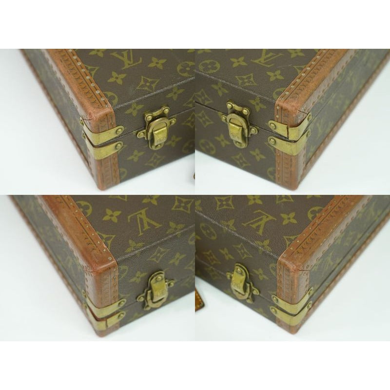 Louis Vuitton President Monogram Attache Case Handbag Brown — view 6