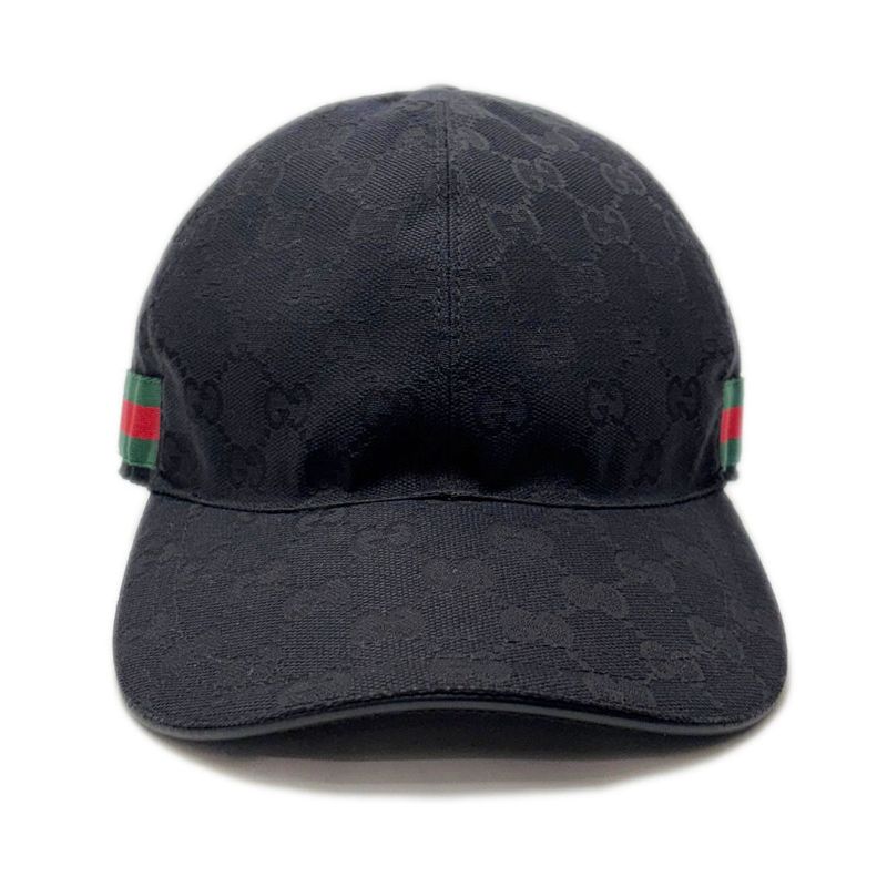 Gucci Cap Hat Original GG Canvas Baseball Cap Black