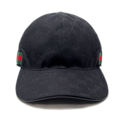 Gucci Cap Hat Original GG Canvas Baseball Cap Black