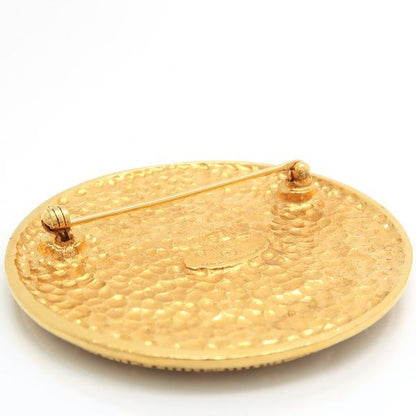 Chanel Brooch 1169 Vintage GP Round Lion With Box Chanel