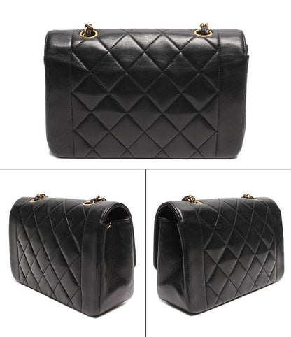 Chanel Chain Shoulder Bag Leather Coco Mark Lambskin Diana 22 Women Chanel