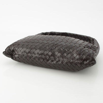 Bottega Veneta Hop Small Leather Intrecciato One Shoulder Handbag Brown
