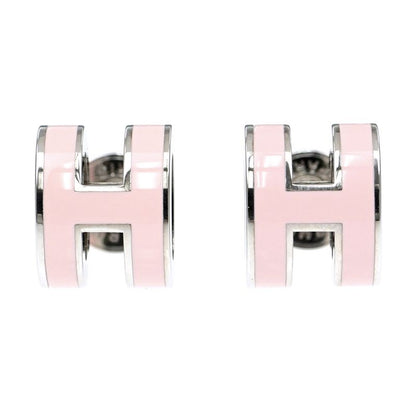 Hermes Earrings Pop Ash Mini H Pair Pink Silver Color Jewelry Others