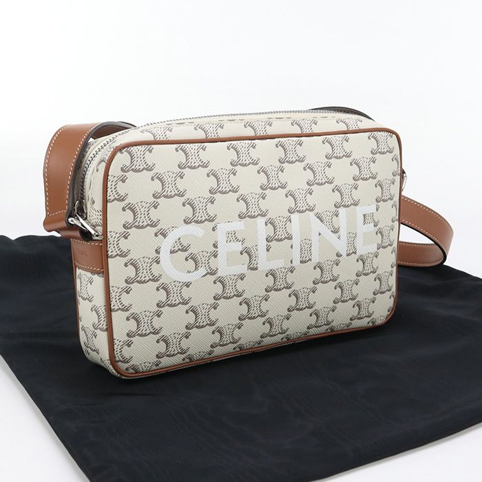 Celine Triomphe Canvas Crossbody Shoulder Bag PVC Ladies