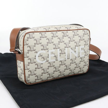 Celine Triomphe Canvas Crossbody Shoulder Bag PVC Ladies