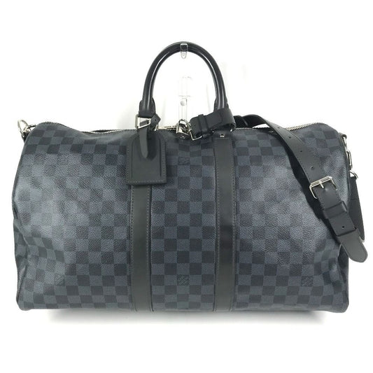 Louis Vuitton Boston Bag Keepall Bandouliere 45 Damier Ecobalt Canvas