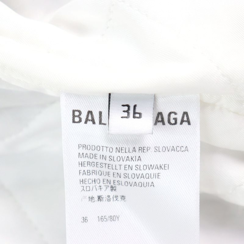 Balenciaga 21SS 642339 100% Cotton Oversized Padded Flannel Striped Long Sleeve