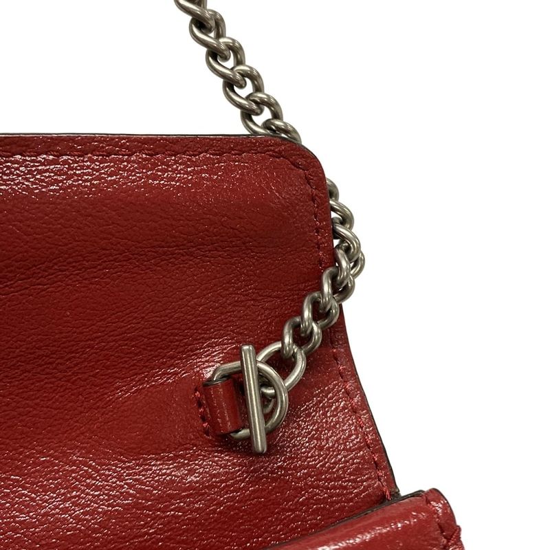 Gucci Shoulder Bag Dionysus 476432 Black White And Bordeaux Chain Shoulder/mini