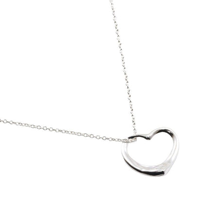 Tiffany & Co Open Heart Elsa Peretti 925 Silver Ladies 4.2g Necklace