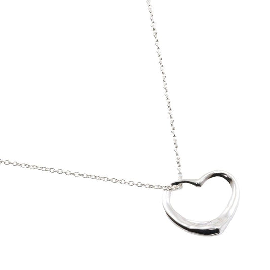 Tiffany & Co Open Heart Elsa Peretti 925 Silver Ladies 4.2g Necklace