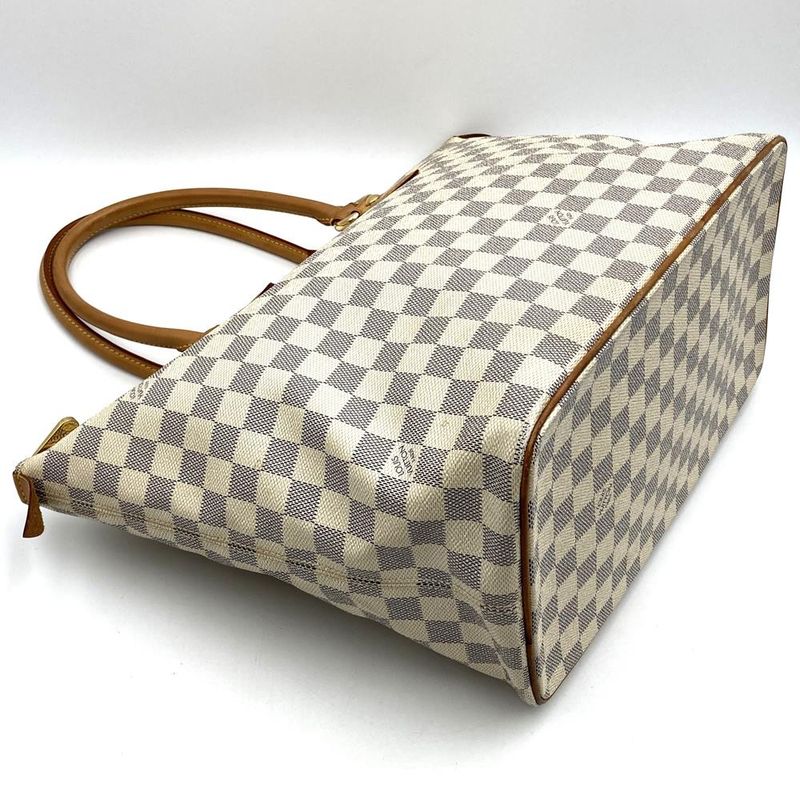 Louis Vuitton N51185 Saleya MM Tote Bag Beige Damier Azure Canvas Women Fashion