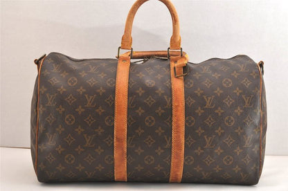 Louis Vuitton Monogram Keepall Bandouliere 45 M41418 Boston Bag 2953n