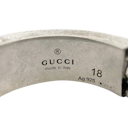 Gucci Ring Silver Green 6787118183 Never Used Excellent Condition