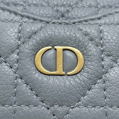 Christian Dior Coin Case Blue Lady Dior Excellent Condition Leather