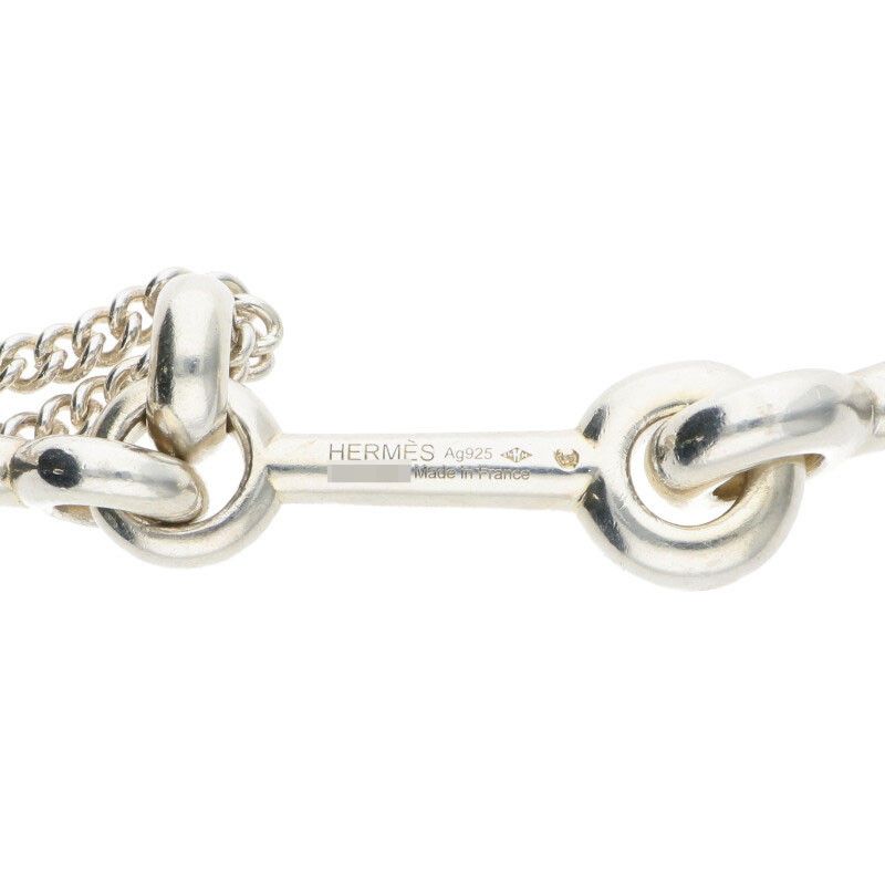 Hermes Horsebit Pendant Necklace Men's Horsebit Silver Necklace